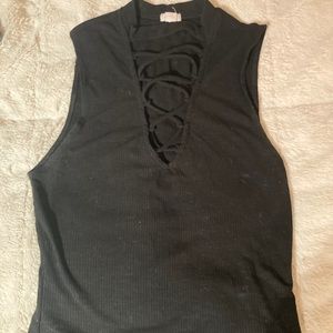 Black Crop Top Garage Small